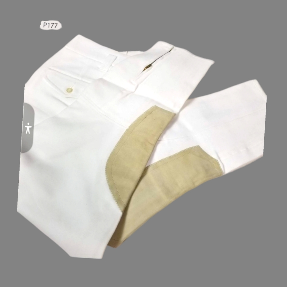 P177  MENS Prestige Riding pants WHITE - Picture 4 of 7